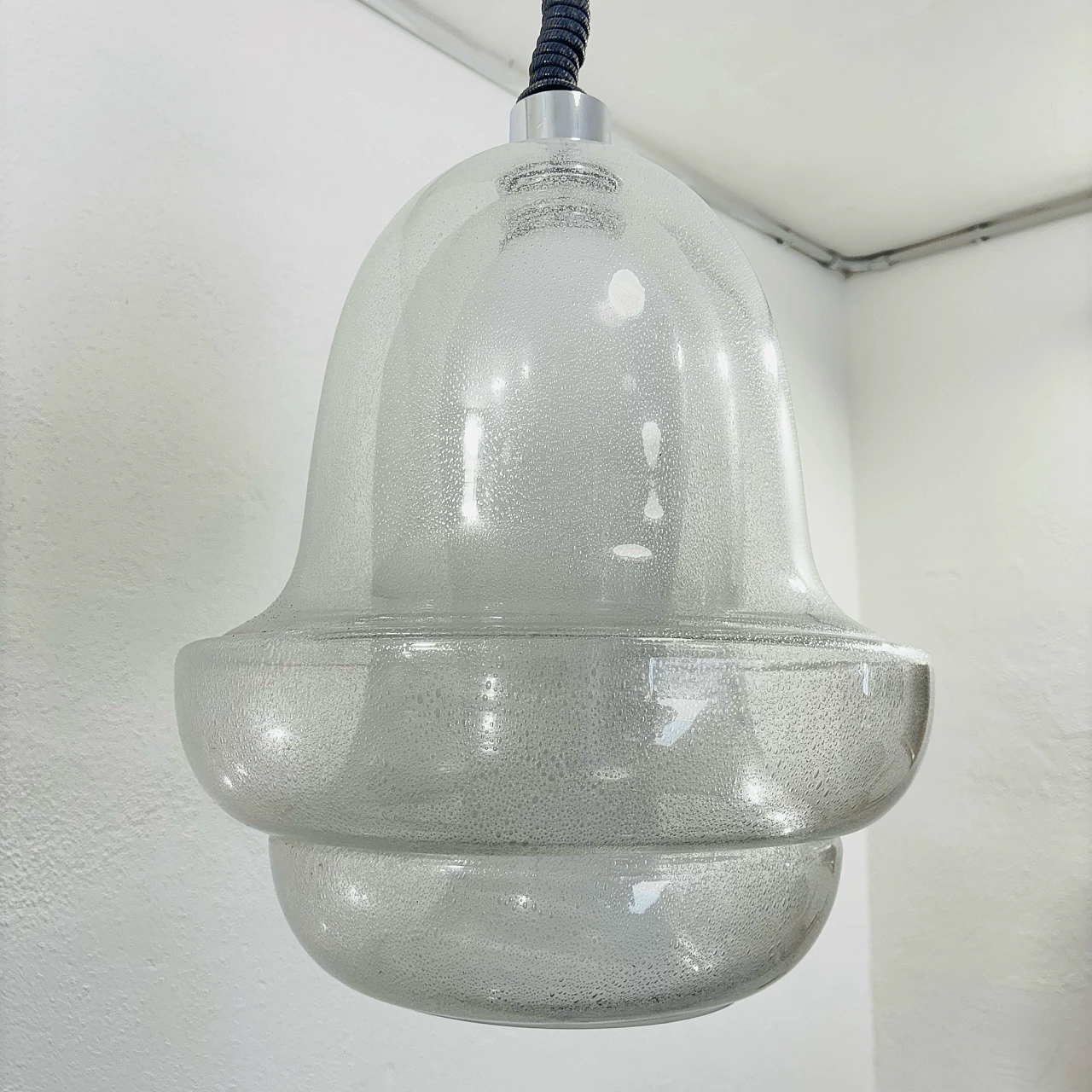 Murano glass hanging lamp by Carlo Nason for Mazzega 4