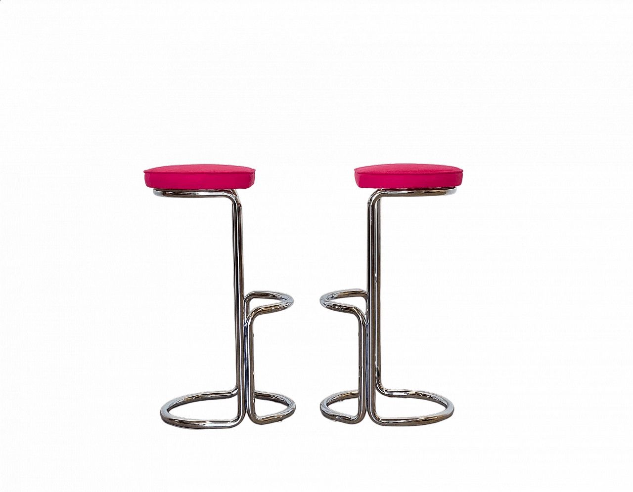 Pair of steel bar stools, 1970s 15