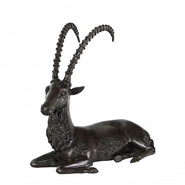Alpine ibex, bronze sculpture