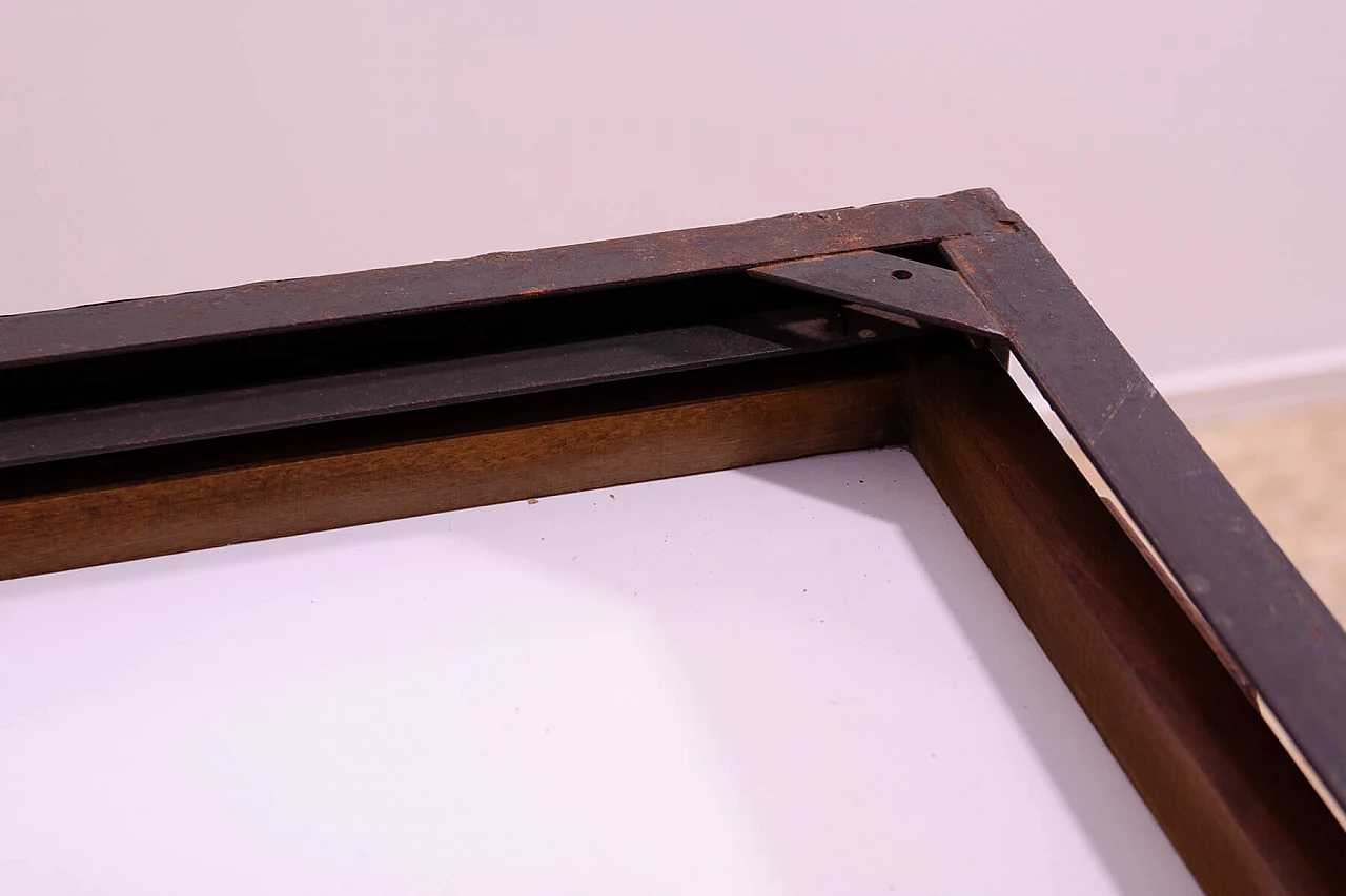 Cassettiera industriale cecoslovacca in legno e ferro, anni '70 9