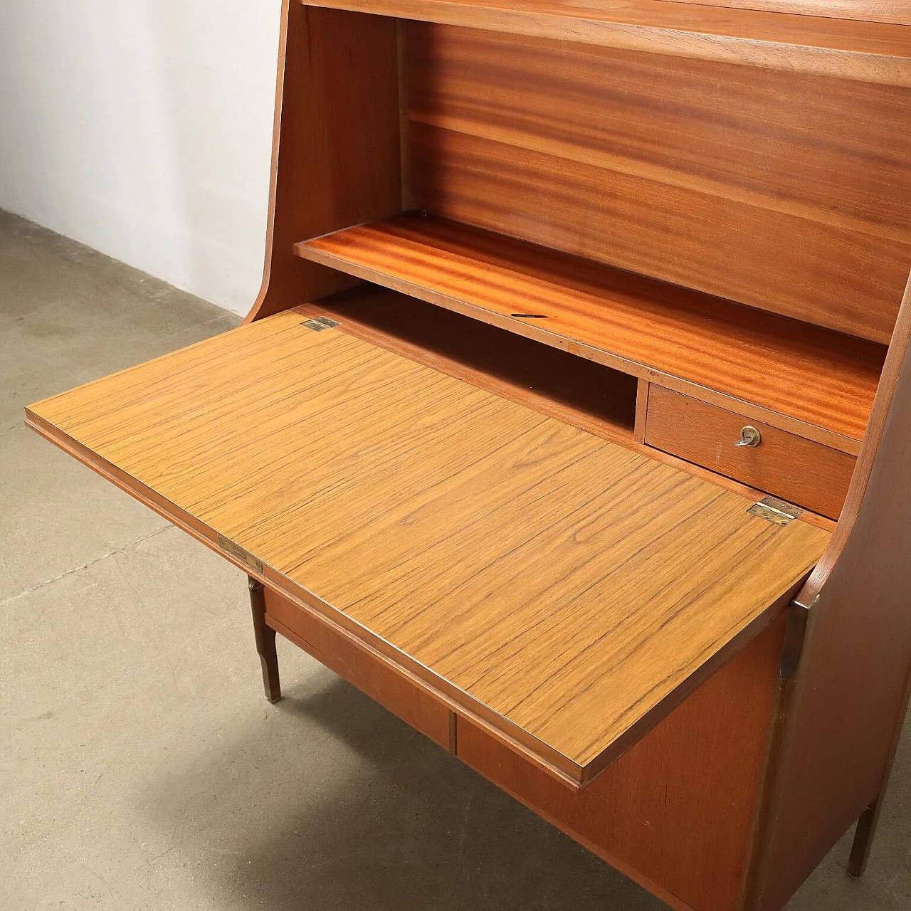 Flap desk veneered in teak, 1960s 4