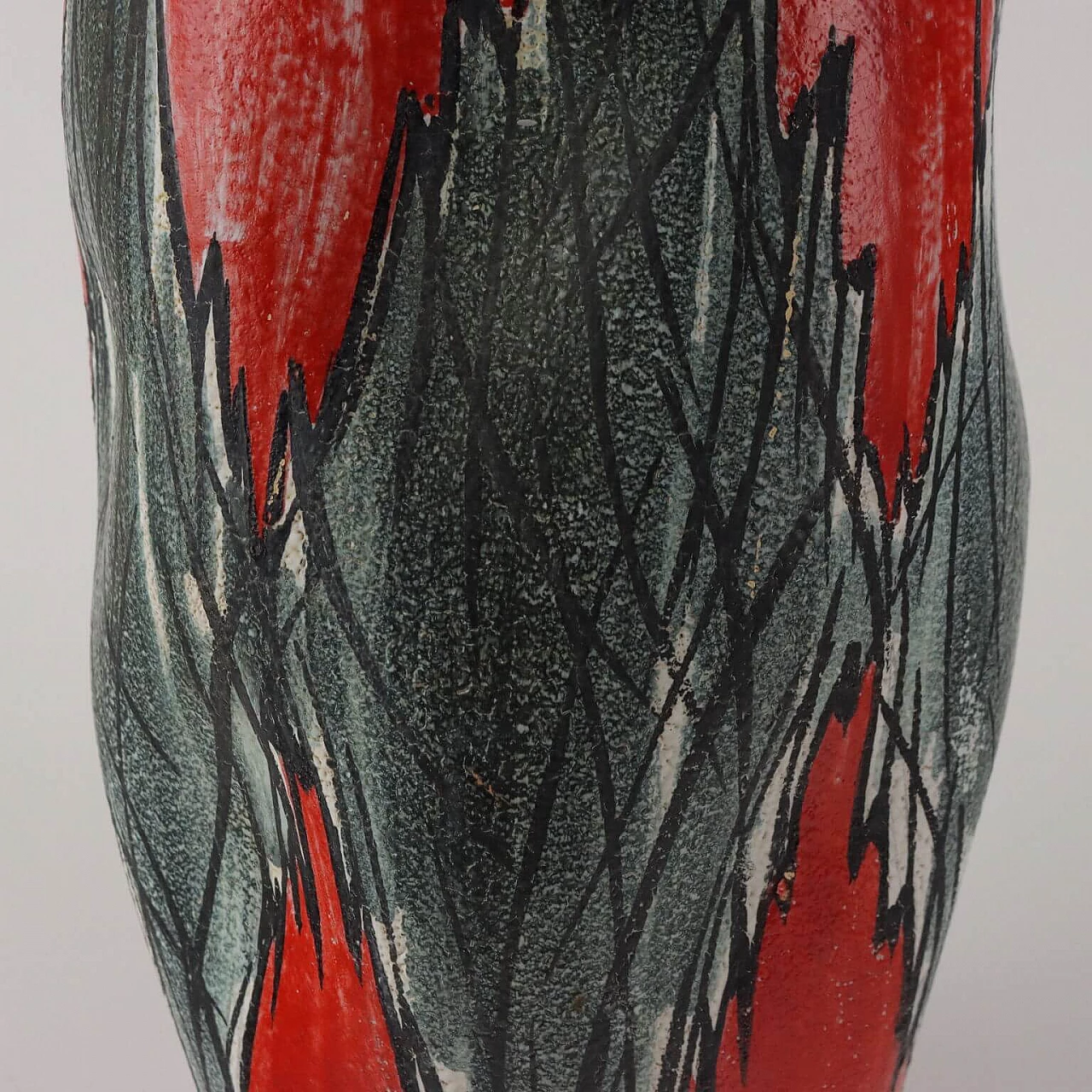 Vaso in ceramica a smalti policromi di Albisola, anni '60 4
