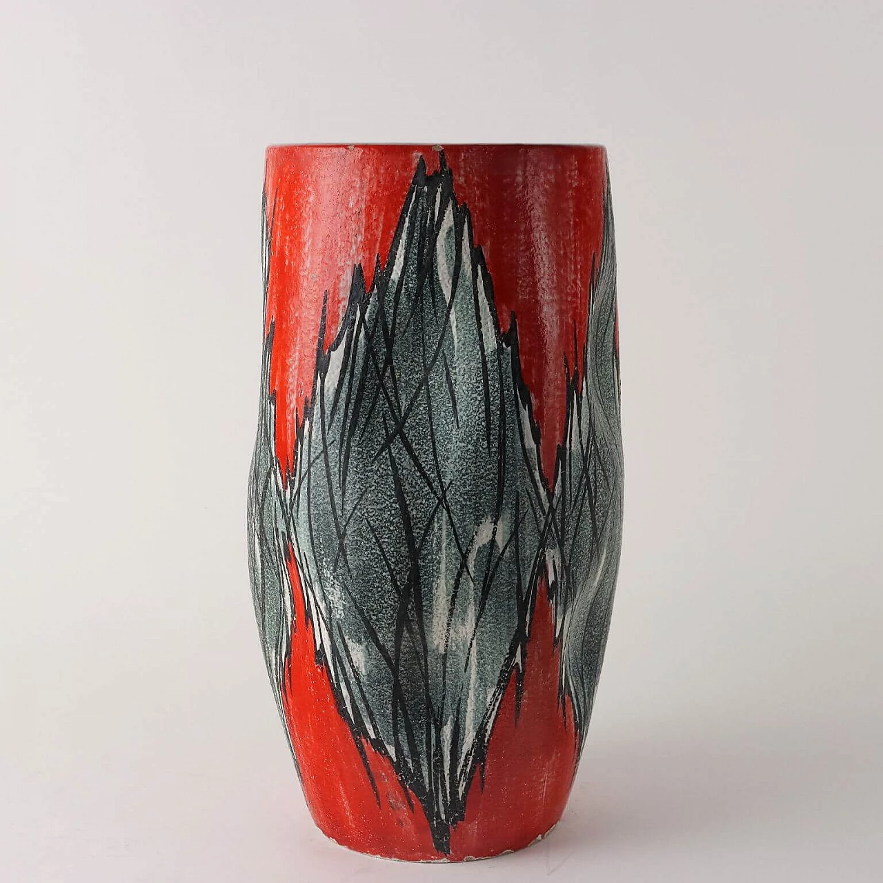 Vaso in ceramica a smalti policromi di Albisola, anni '60 5