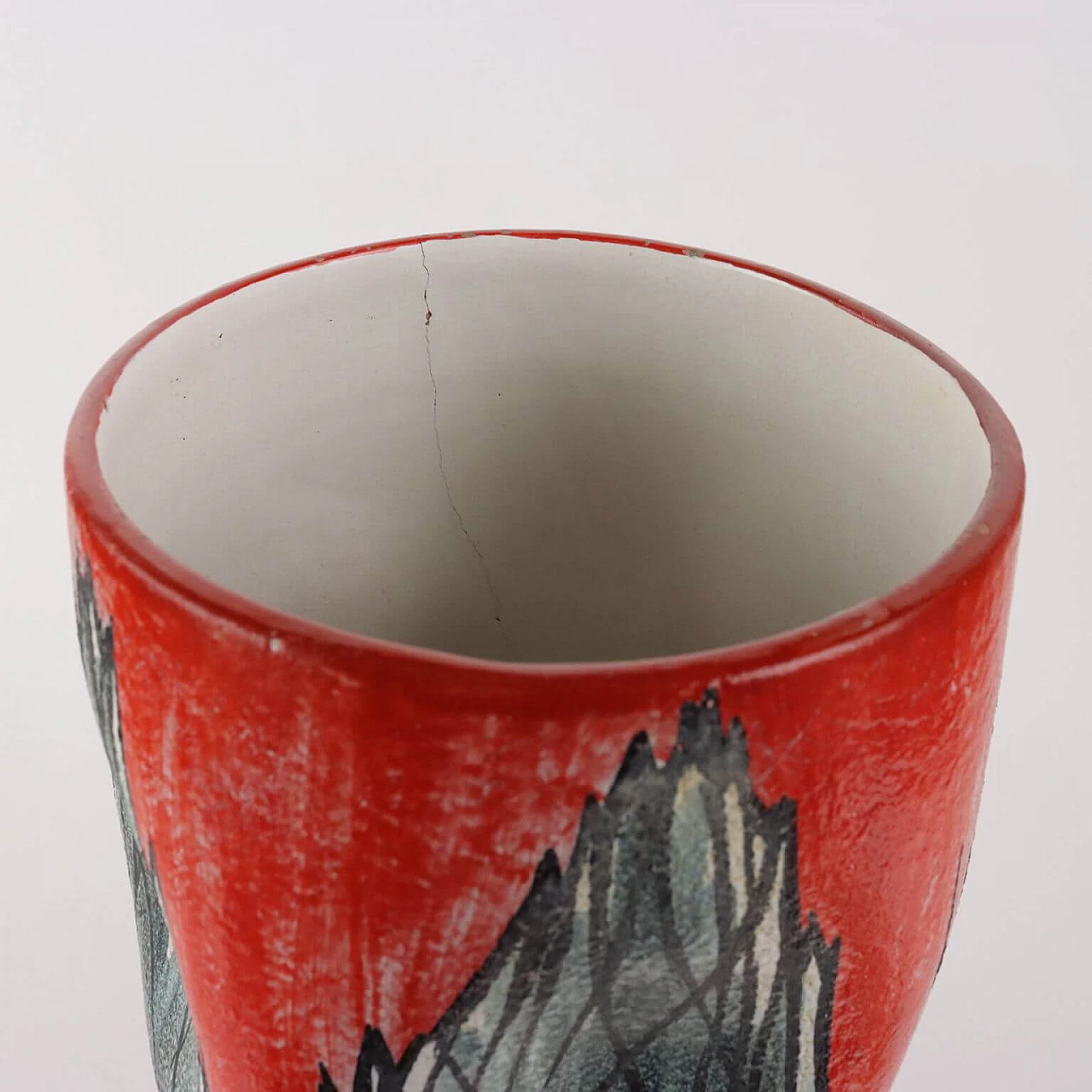 Polychrome enamel Albisola ceramic vase, 1960s 7