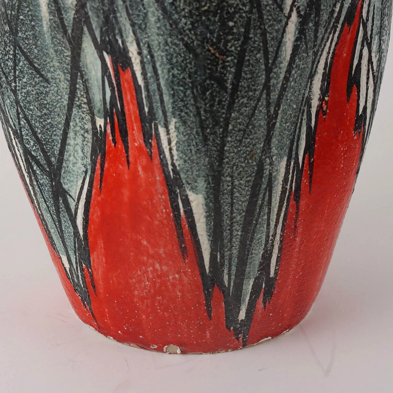 Polychrome enamel Albisola ceramic vase, 1960s 8