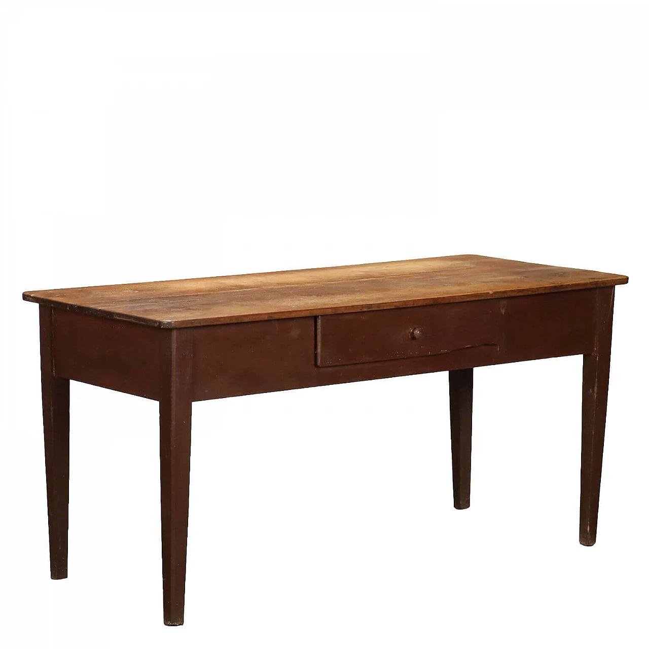 Table with cherry wood top and drawer, late 19th century 1
