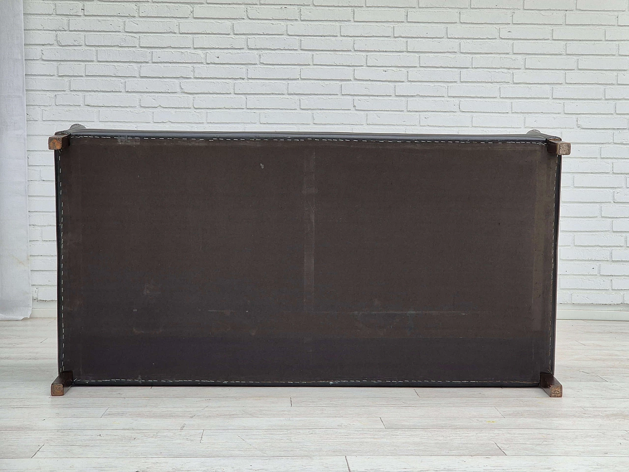 Ash and black leather sofa by Mogens Hansen, 1960s 13