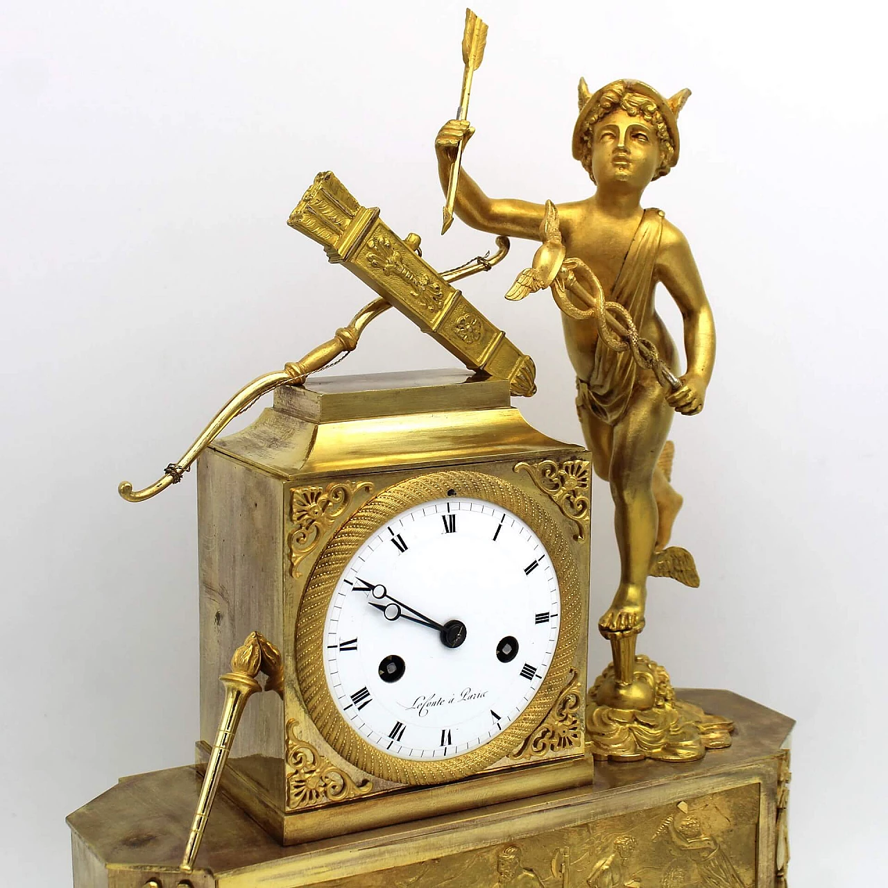 Gilded bronze Empire pendulum clock, early 19th century 3