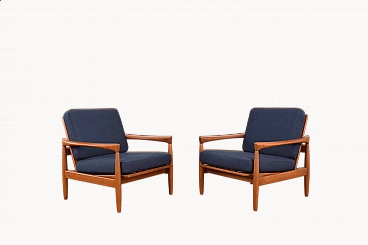 Pair of Kolding armchairs by Erik Wørts for Ikea, 1960s