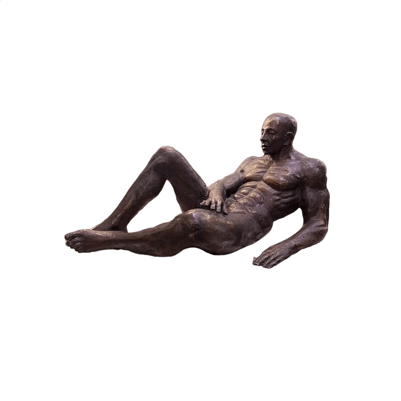 Bronze sculpture of a reclining man, 1920s 12