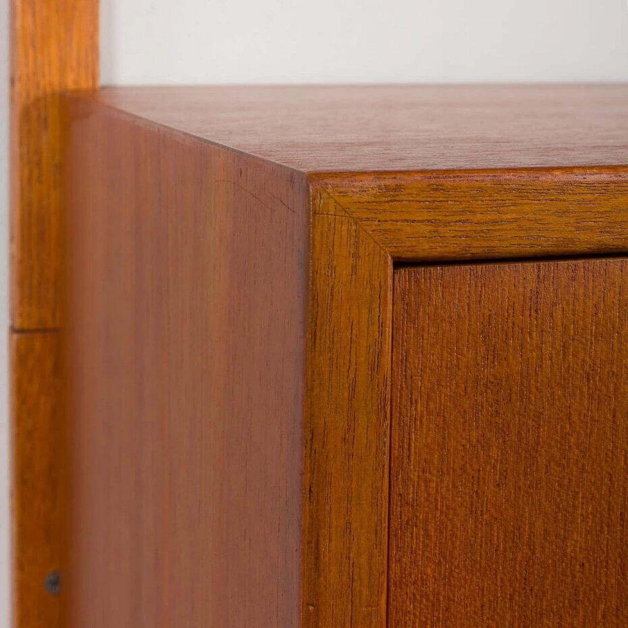 Libreria danese in teak con mobile bar nello stile di Poul Cadovius, anni '60 11