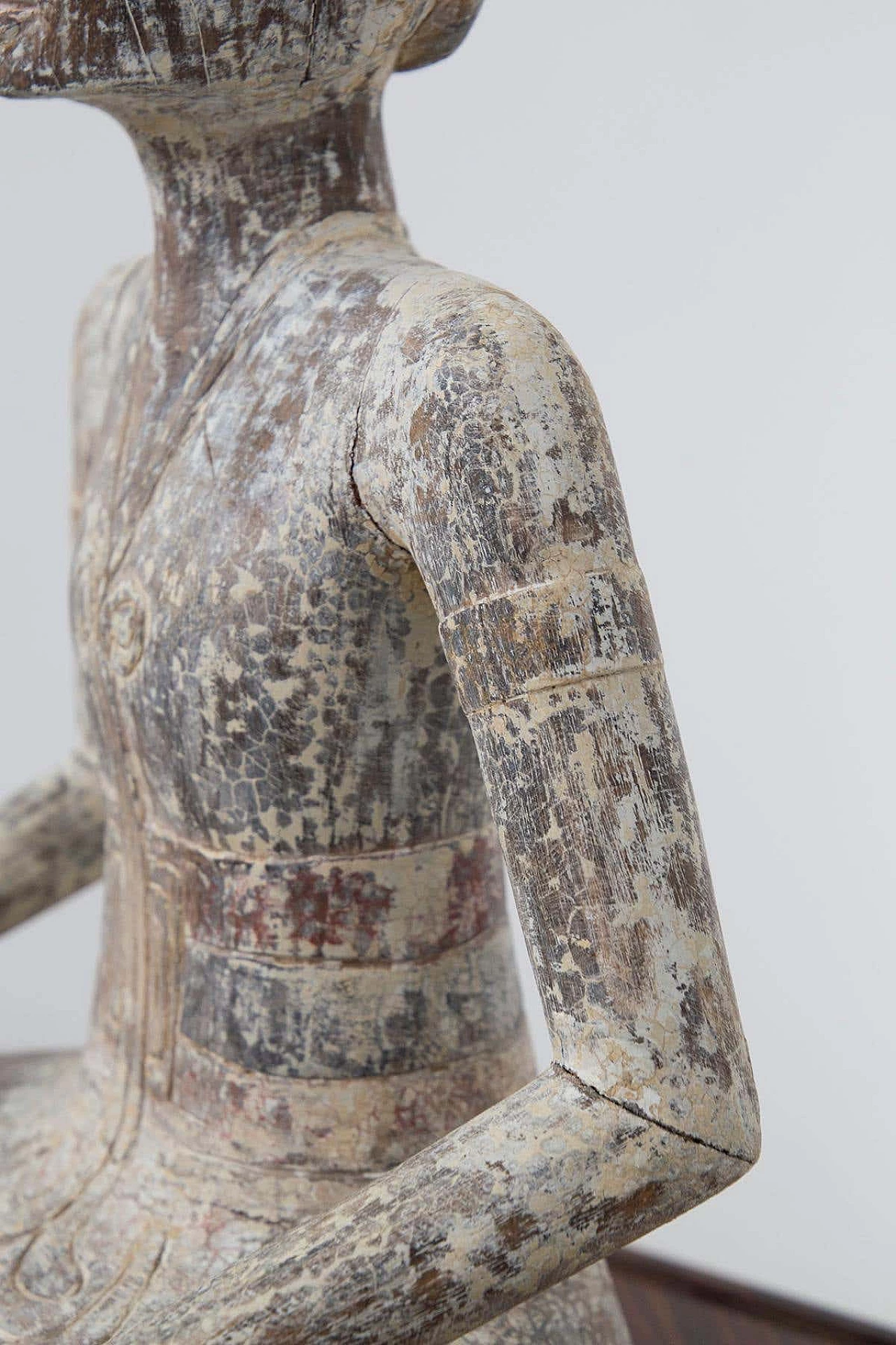 Statua balinese raffigurante un sacerdote indù seduto, inizio '900 9
