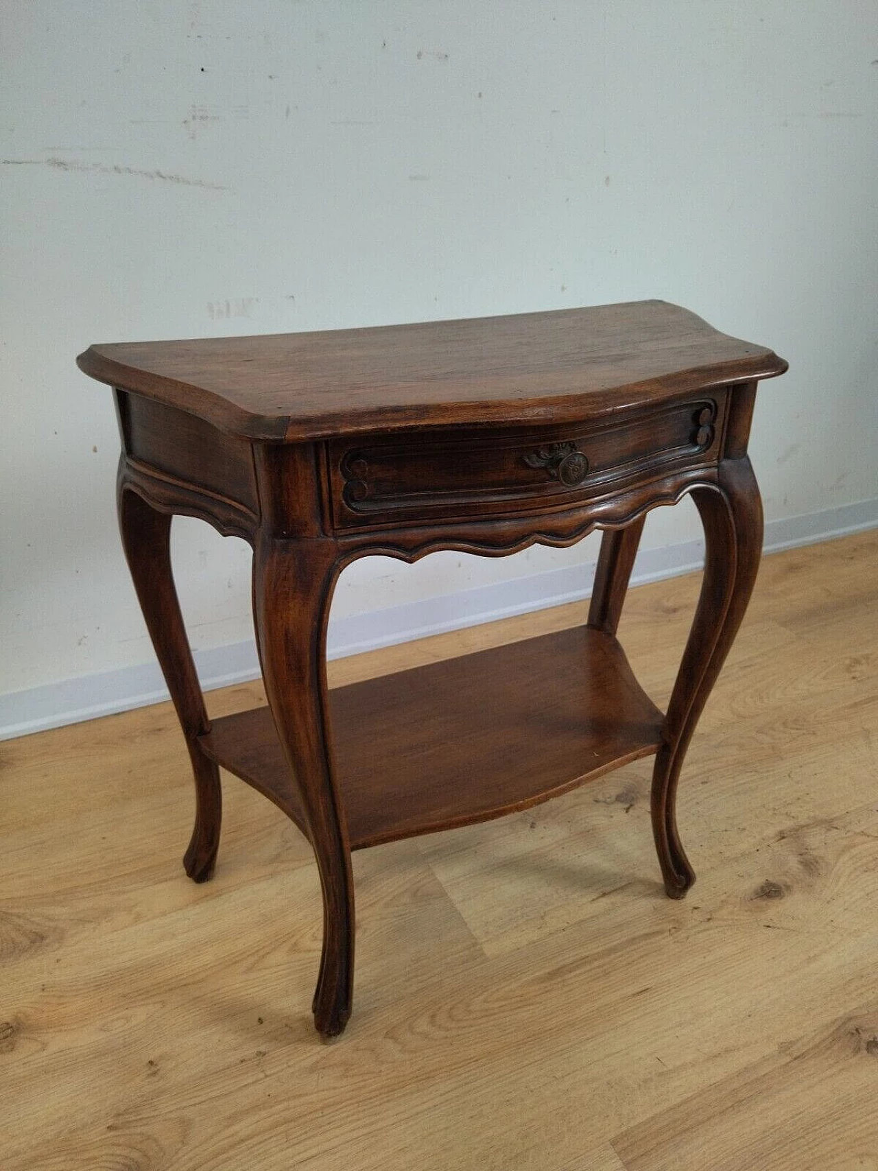 Walnut bedside table in Louis XV style, 1940s 1