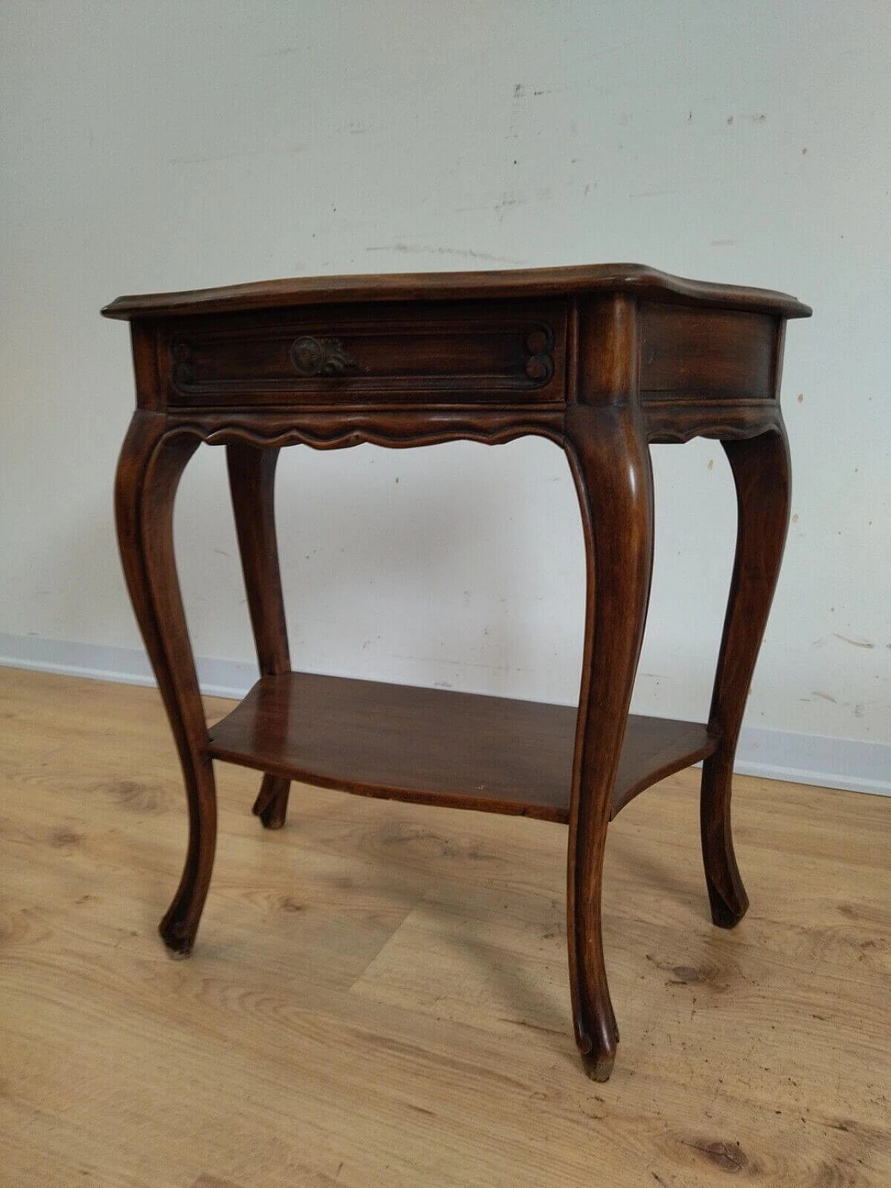 Walnut bedside table in Louis XV style, 1940s 2
