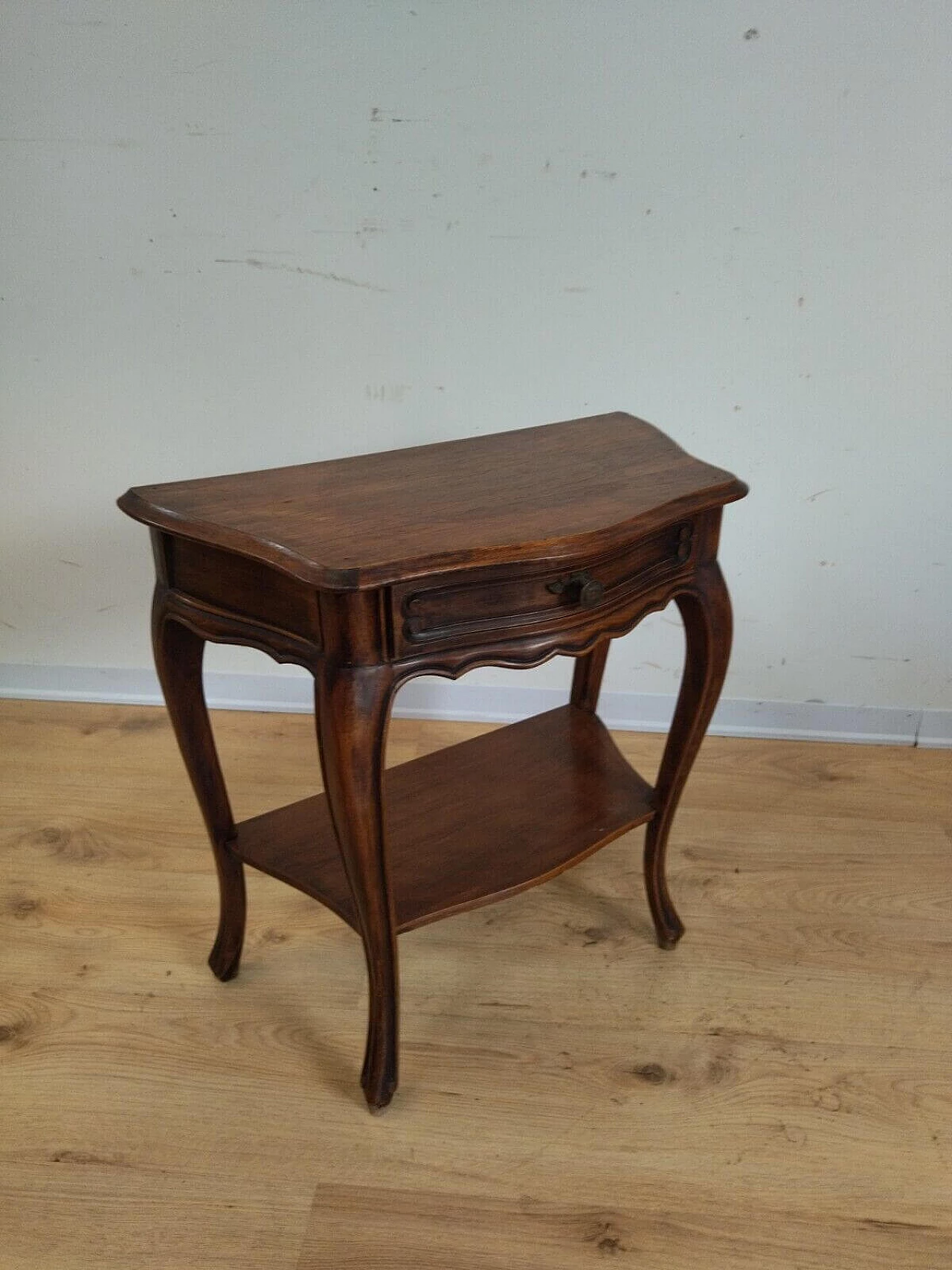 Walnut bedside table in Louis XV style, 1940s 12