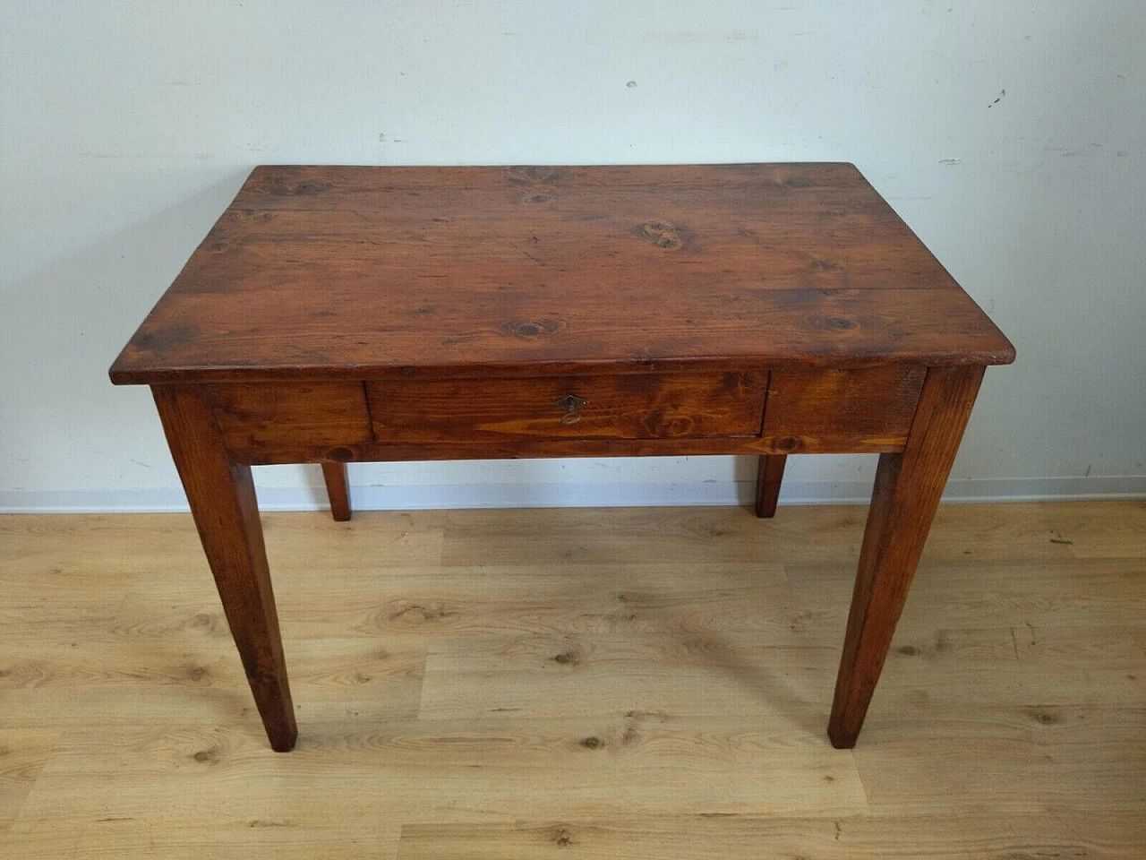 Walnut-stained solid spruce desk, late 19th century 1