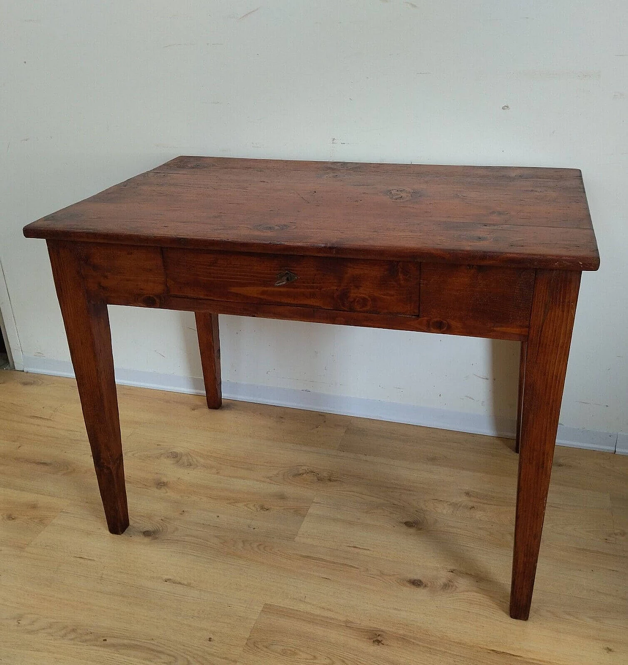 Walnut-stained solid spruce desk, late 19th century 3