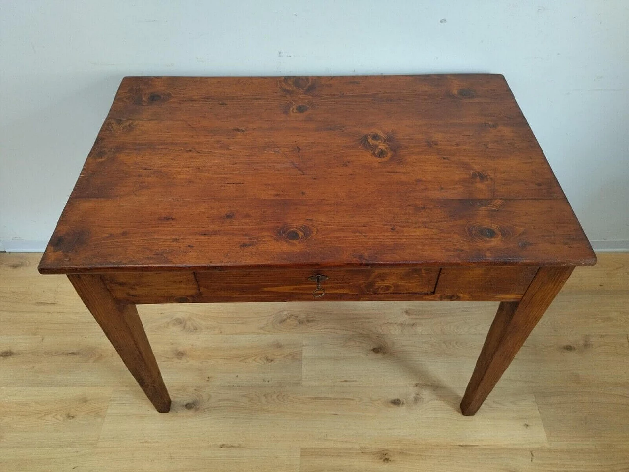 Walnut-stained solid spruce desk, late 19th century 4