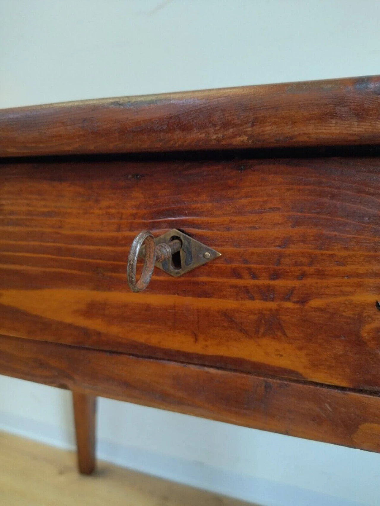 Walnut-stained solid spruce desk, late 19th century 5