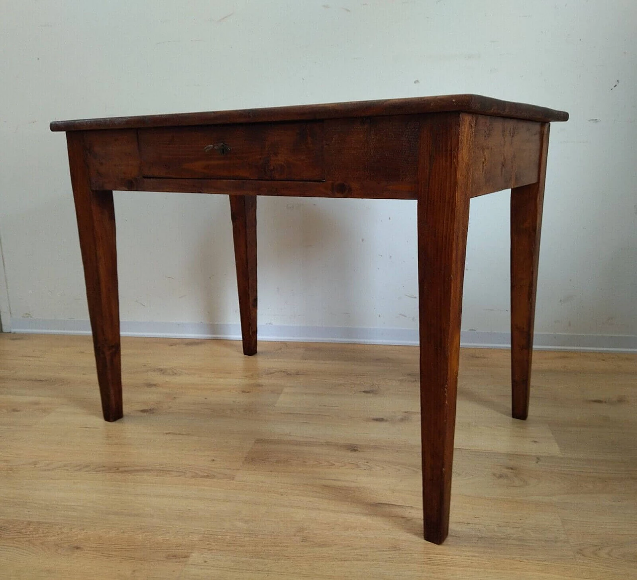 Walnut-stained solid spruce desk, late 19th century 7