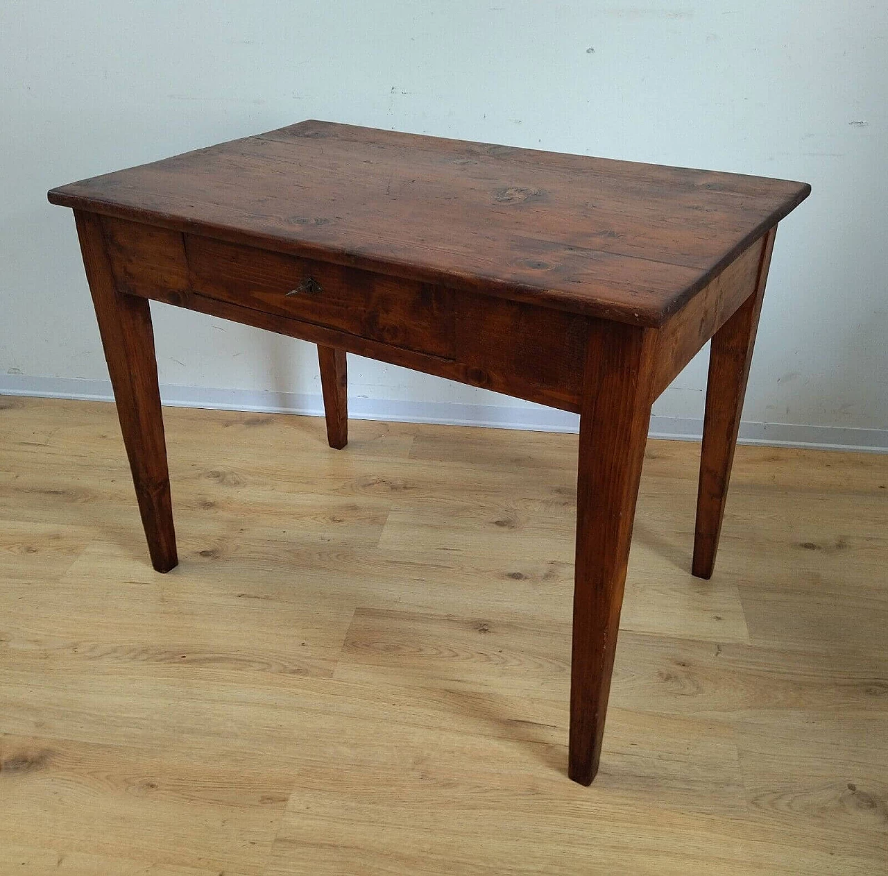 Walnut-stained solid spruce desk, late 19th century 8