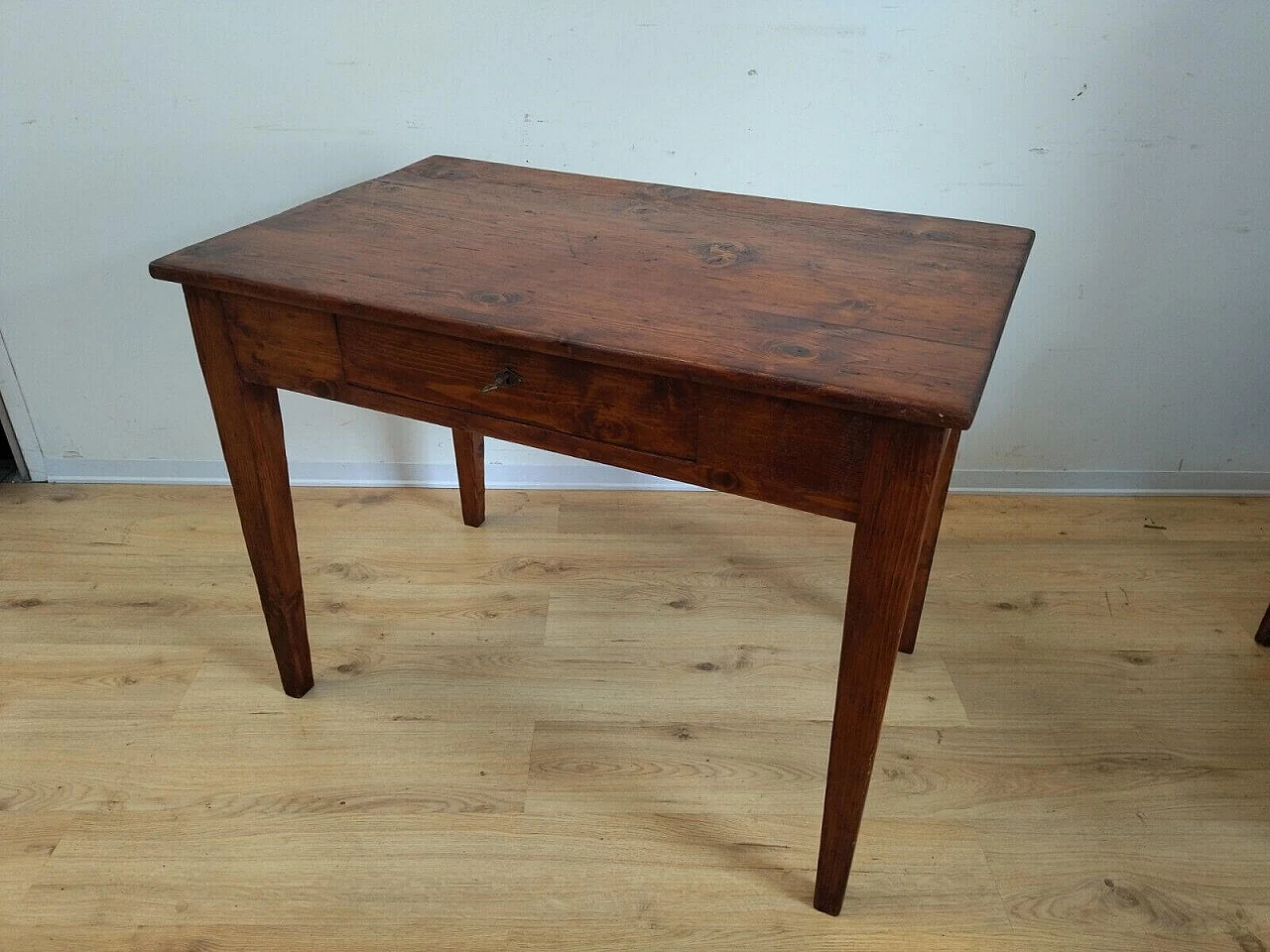 Walnut-stained solid spruce desk, late 19th century 9