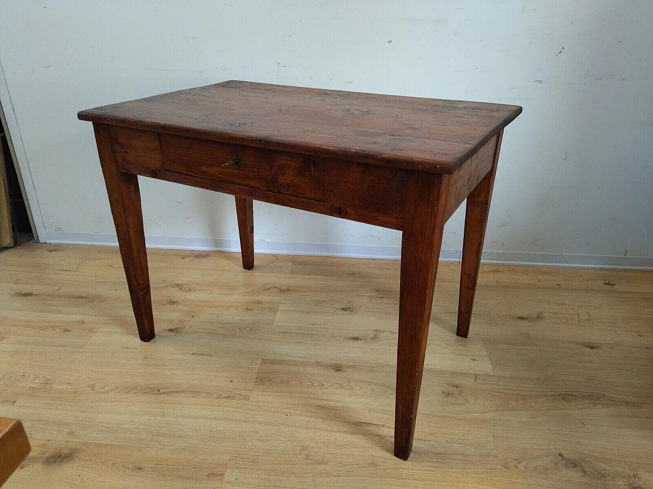 Walnut-stained solid spruce desk, late 19th century 10