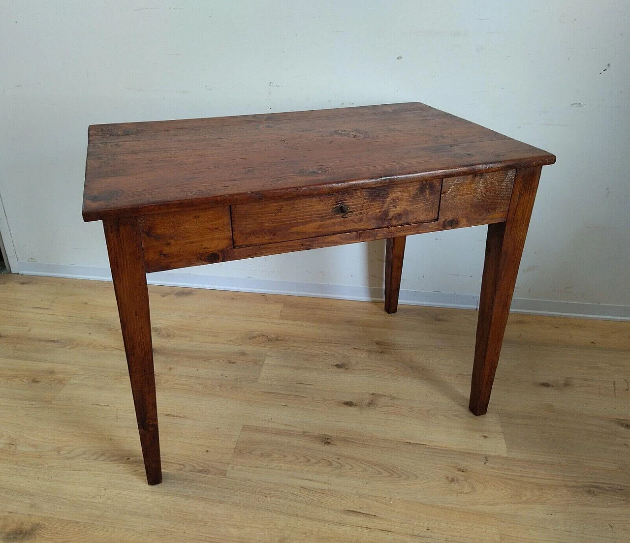 Walnut-stained solid spruce desk, late 19th century 15