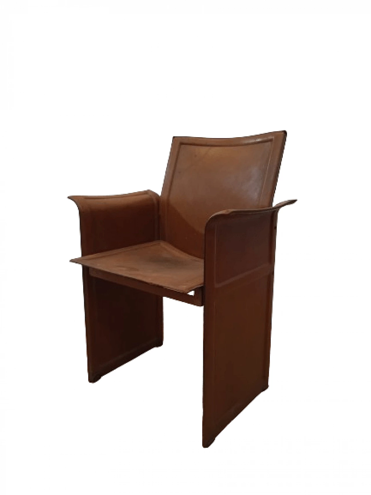 Iron and leather armchair by Matteo Grassi for Tito Agnoli, 1970s 1