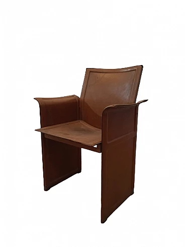 Iron and leather armchair by Matteo Grassi for Tito Agnoli, 1970s