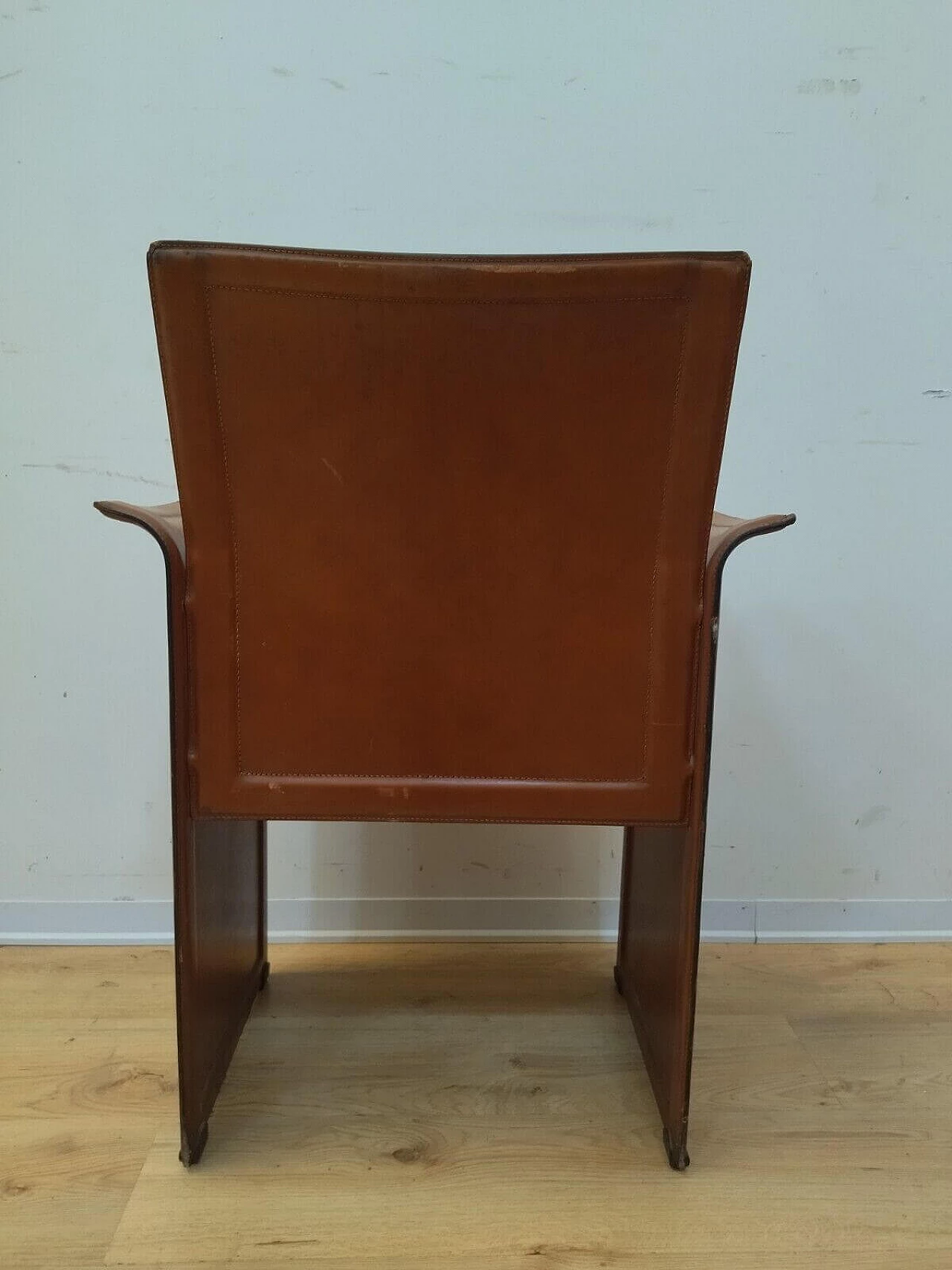 Iron and leather armchair by Matteo Grassi for Tito Agnoli, 1970s 10