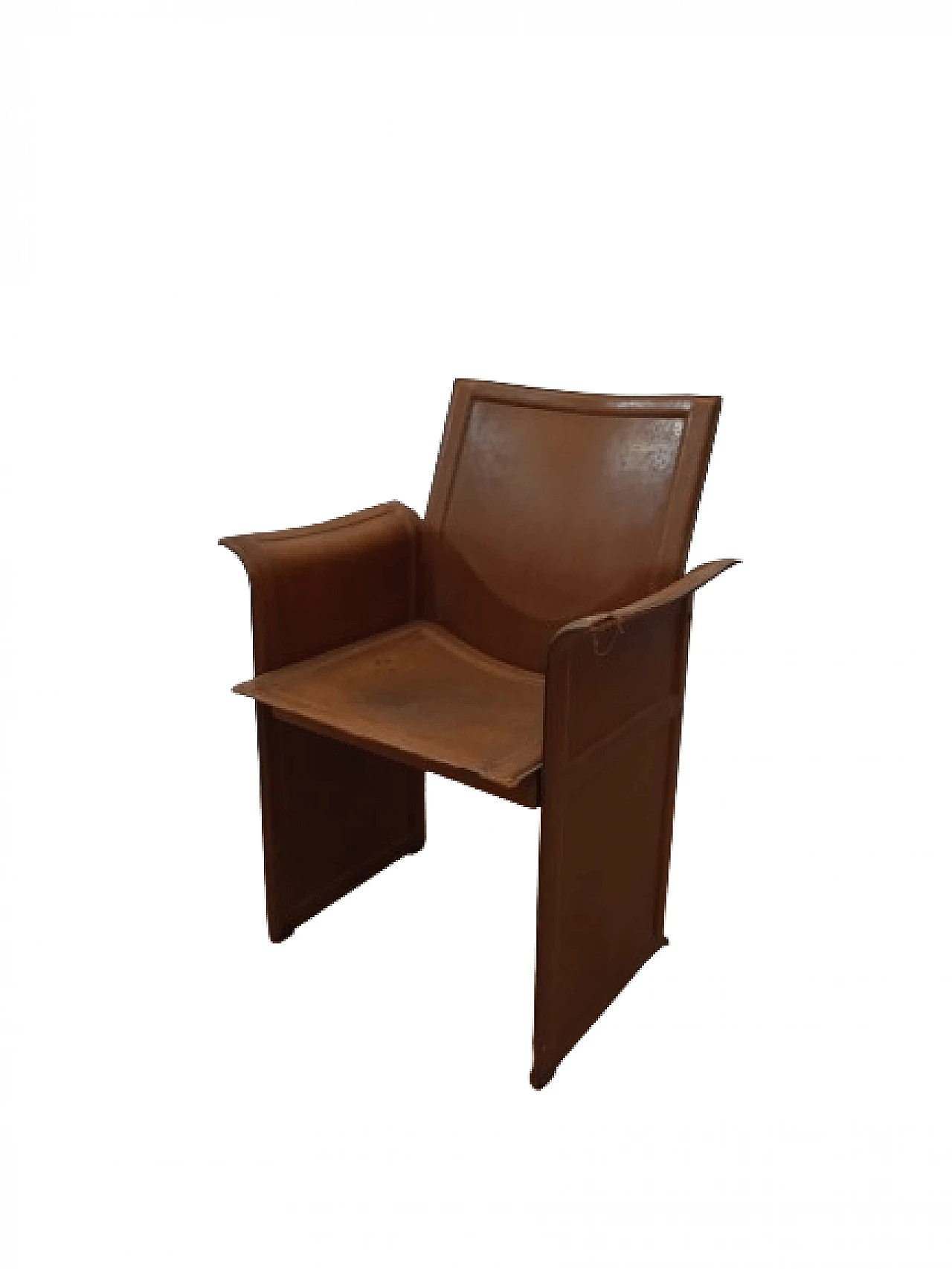 Leather armchair by Matteo Grassi for Tito Agnoli, 1970s 1