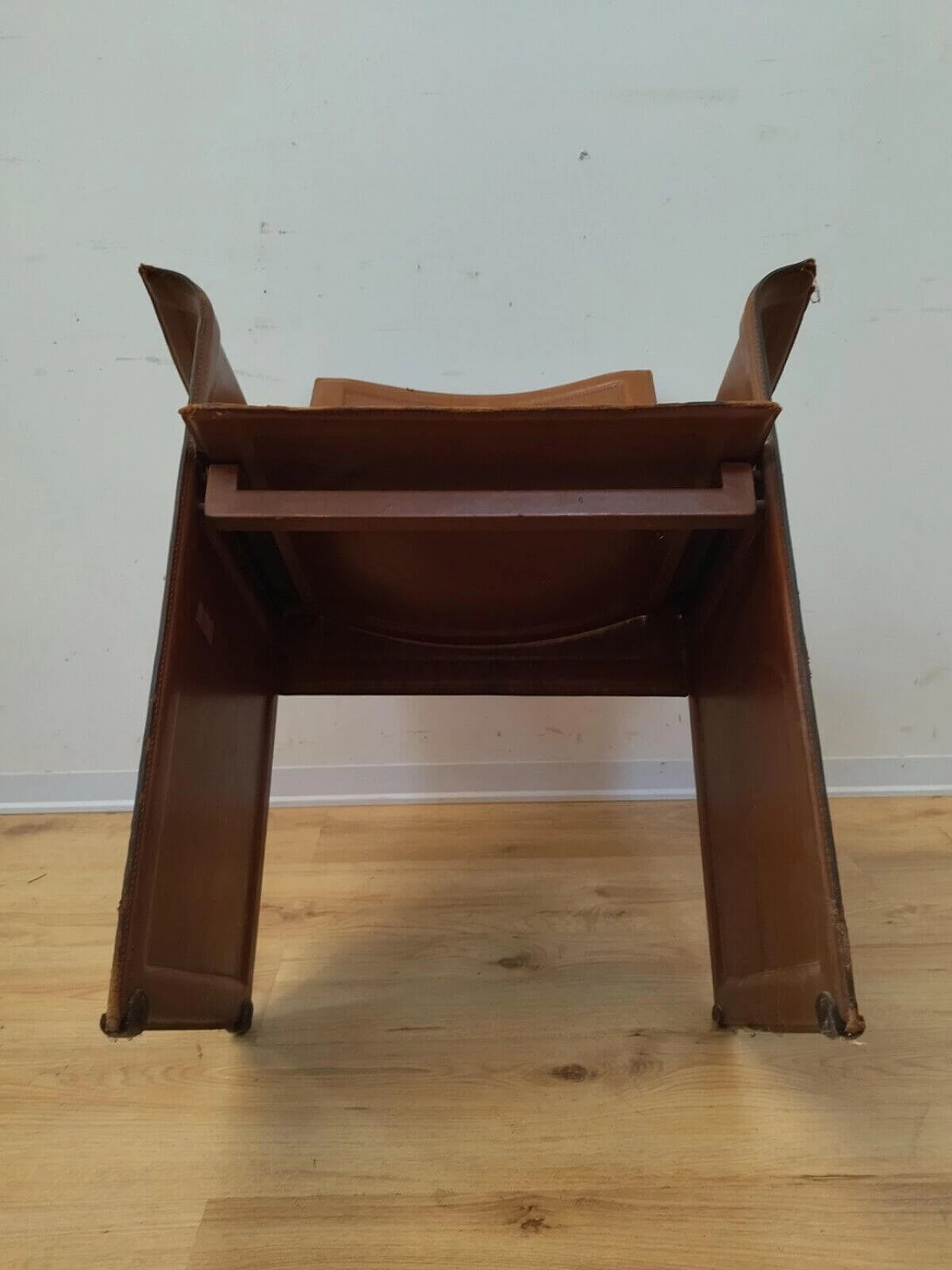 Leather armchair by Matteo Grassi for Tito Agnoli, 1970s 3