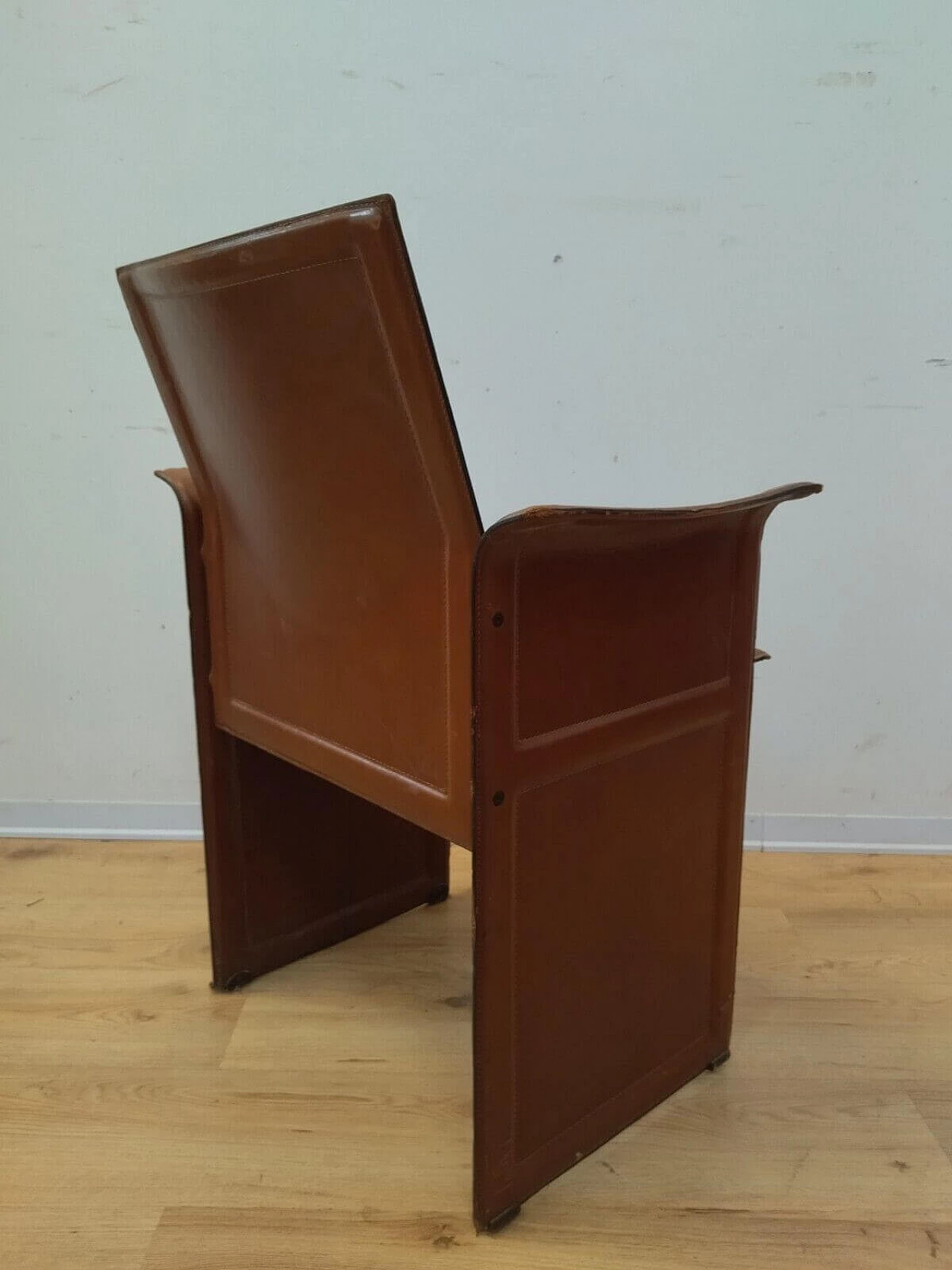 Leather armchair by Matteo Grassi for Tito Agnoli, 1970s 4
