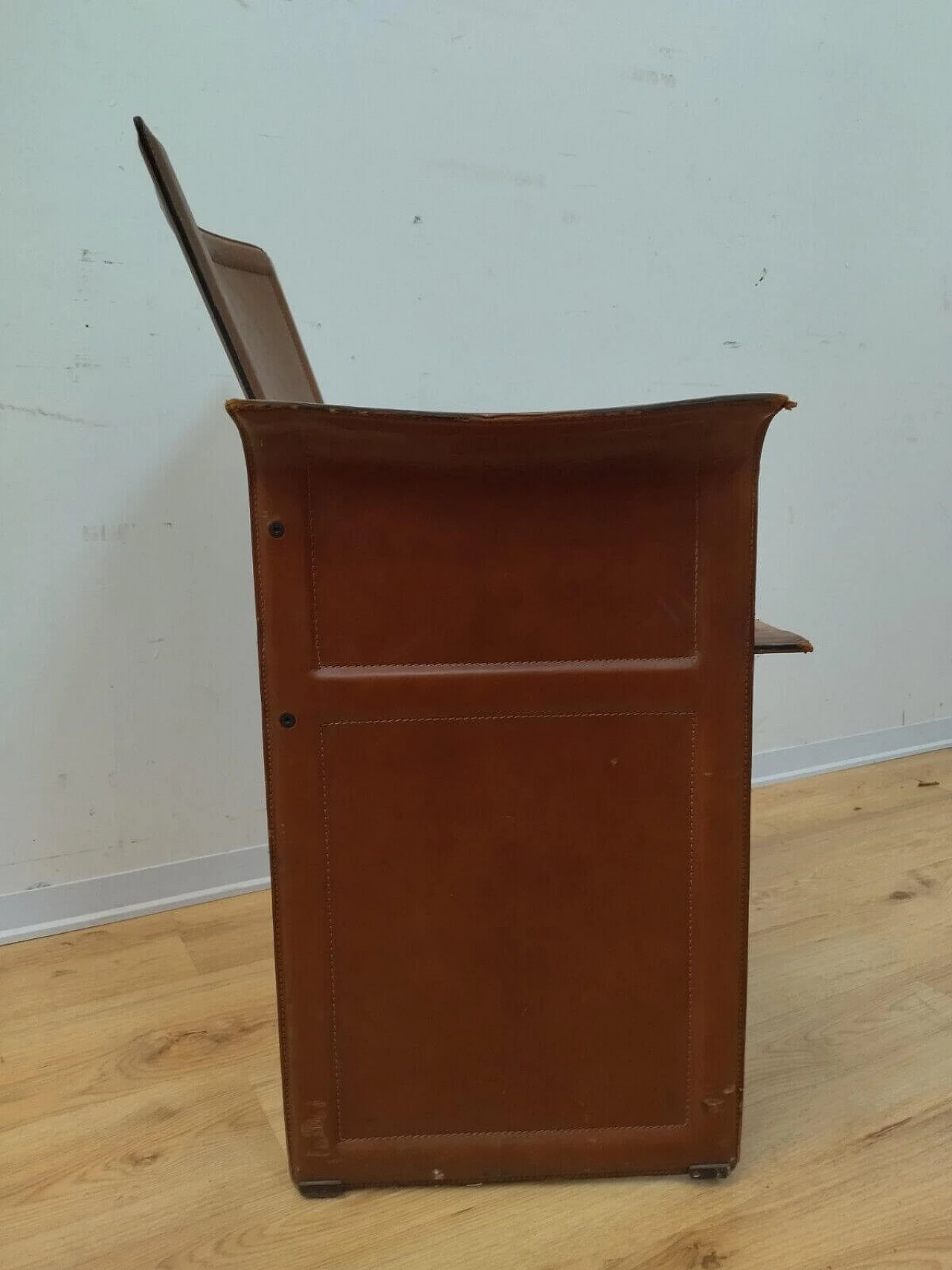 Leather armchair by Matteo Grassi for Tito Agnoli, 1970s 8