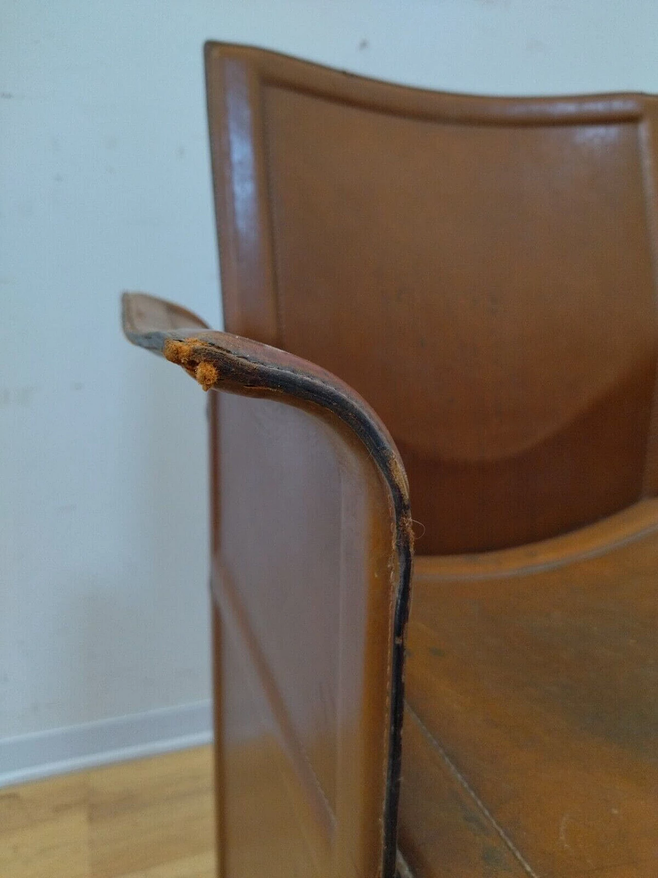 Leather armchair by Matteo Grassi for Tito Agnoli, 1970s 10