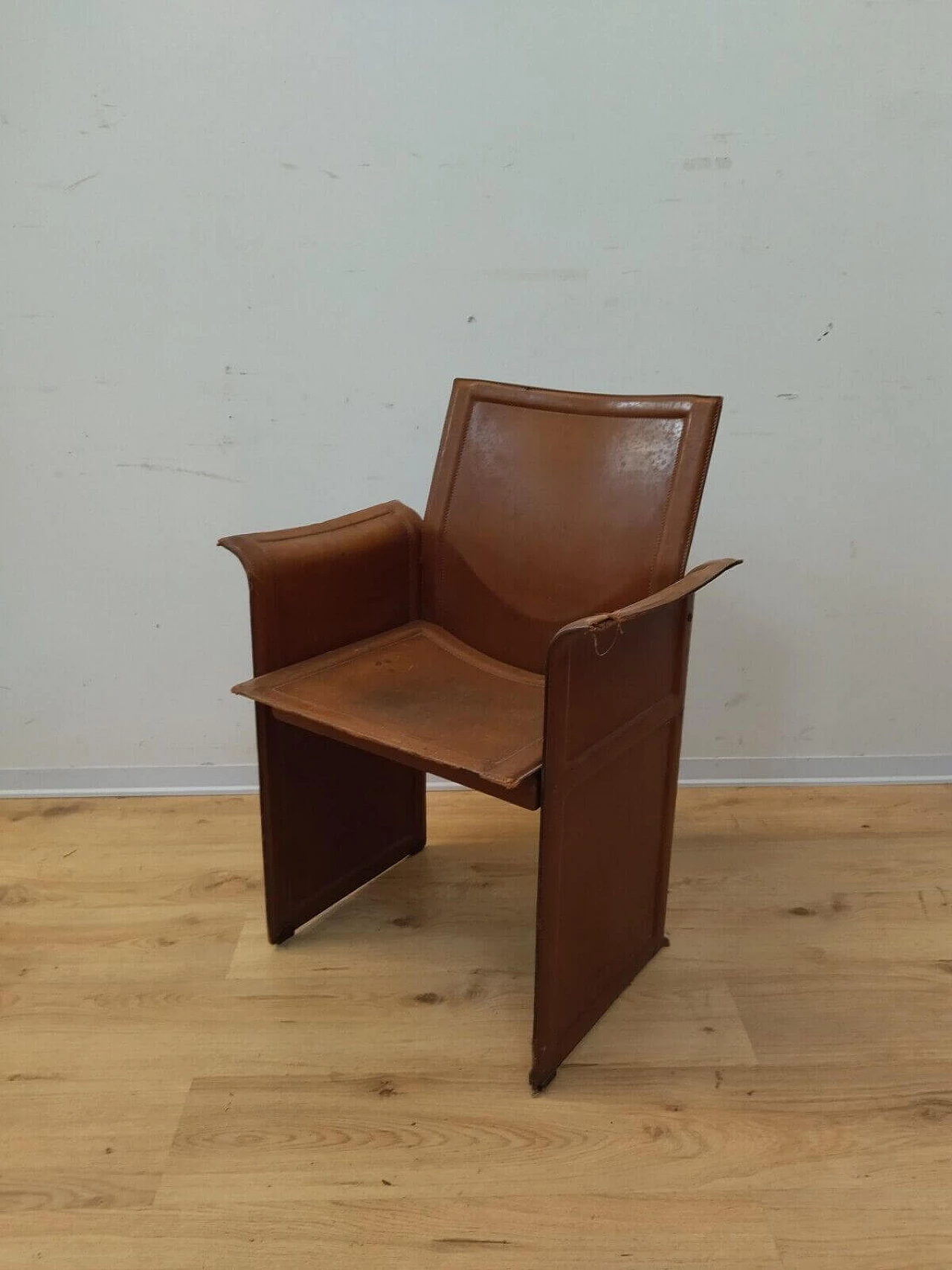 Leather armchair by Matteo Grassi for Tito Agnoli, 1970s 13