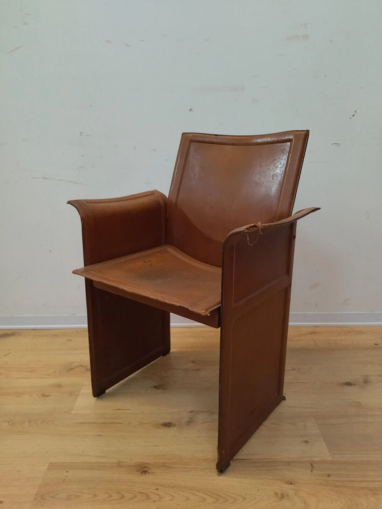 Leather armchair by Matteo Grassi for Tito Agnoli, 1970s 15