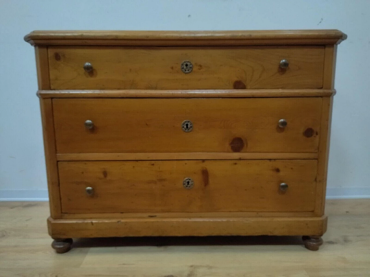 Rustic fir chest of drawers, late 19th century 2