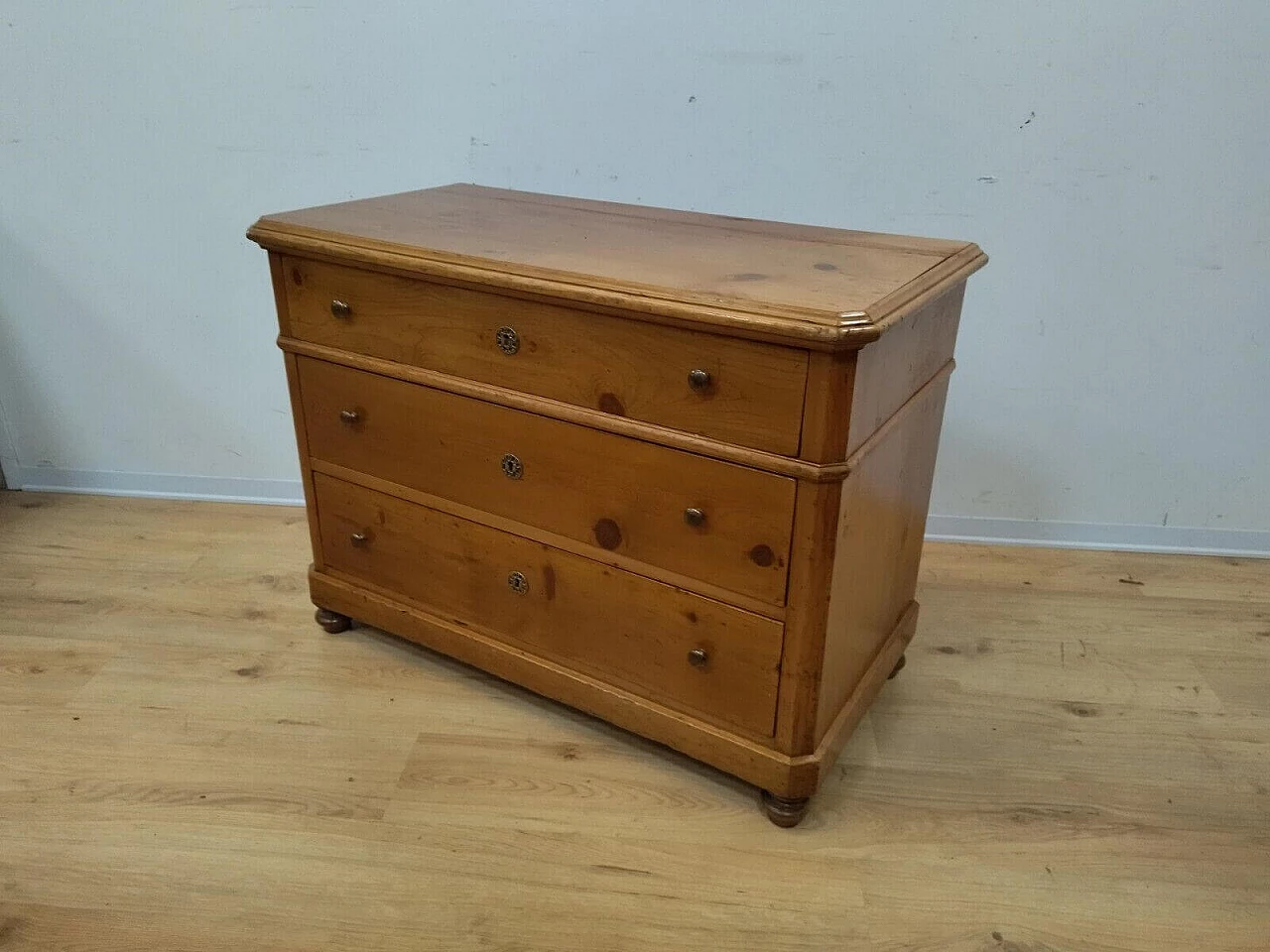 Cassettone rustico in abete, fine '800 6