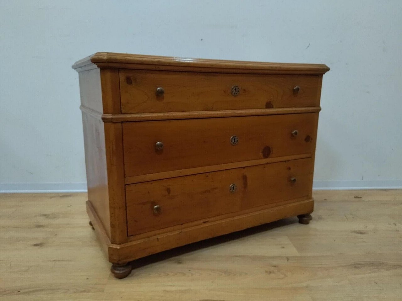 Rustic fir chest of drawers, late 19th century 9