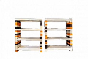 Brick System modular bookcases by De Pas, D'Urbino and Lomazzi for Collezioni Longato, 1970s