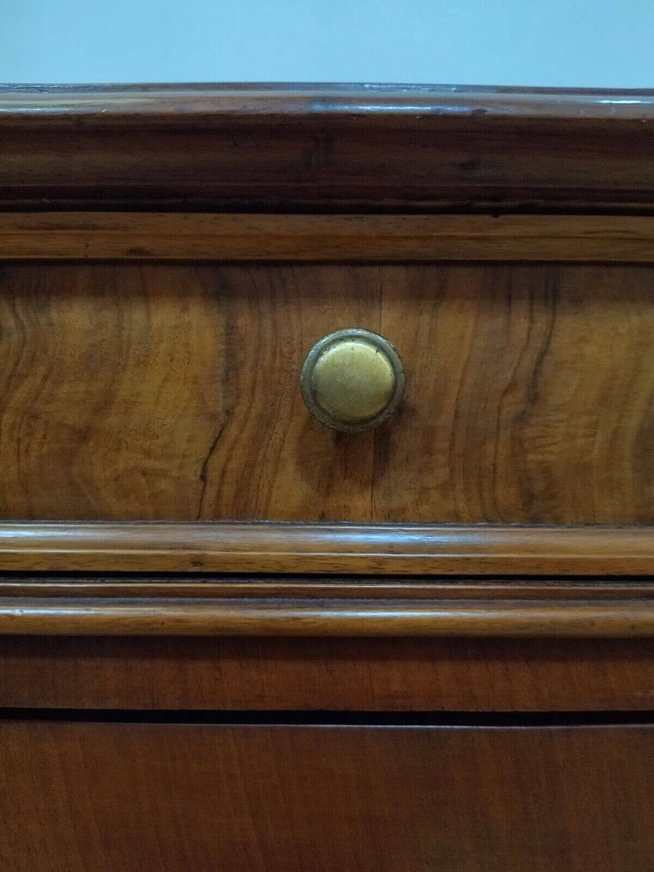 Credenza Umbertina impiallacciata in noce e radica, fine '800 5