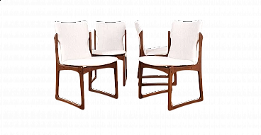4 Chairs in teak and fabric by Vamdrup Stolefabrik, 1960s
