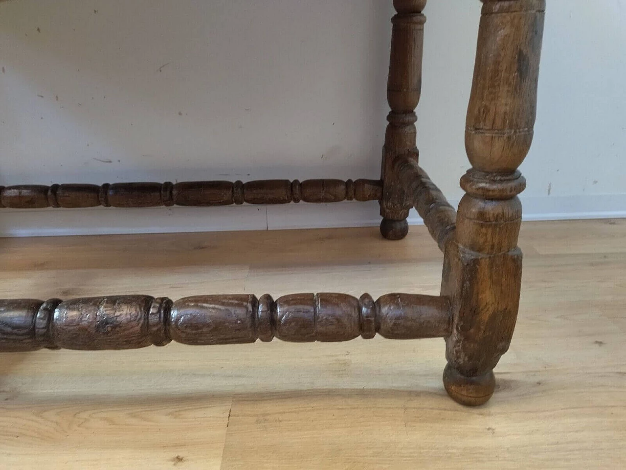 Tavolo a rocchetto in rovere, '700 6