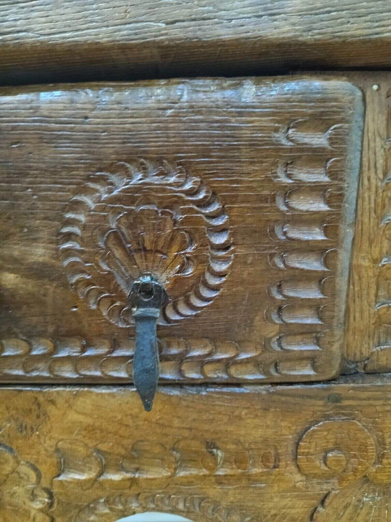 Tavolo a rocchetto in rovere, '700 11