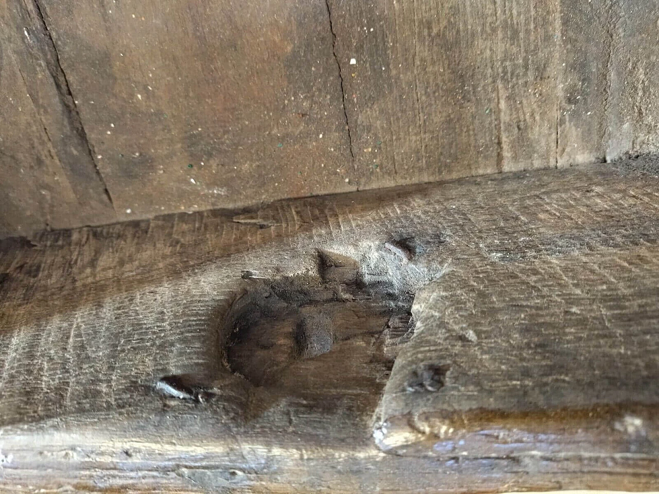 Tavolo a rocchetto in rovere, '700 14