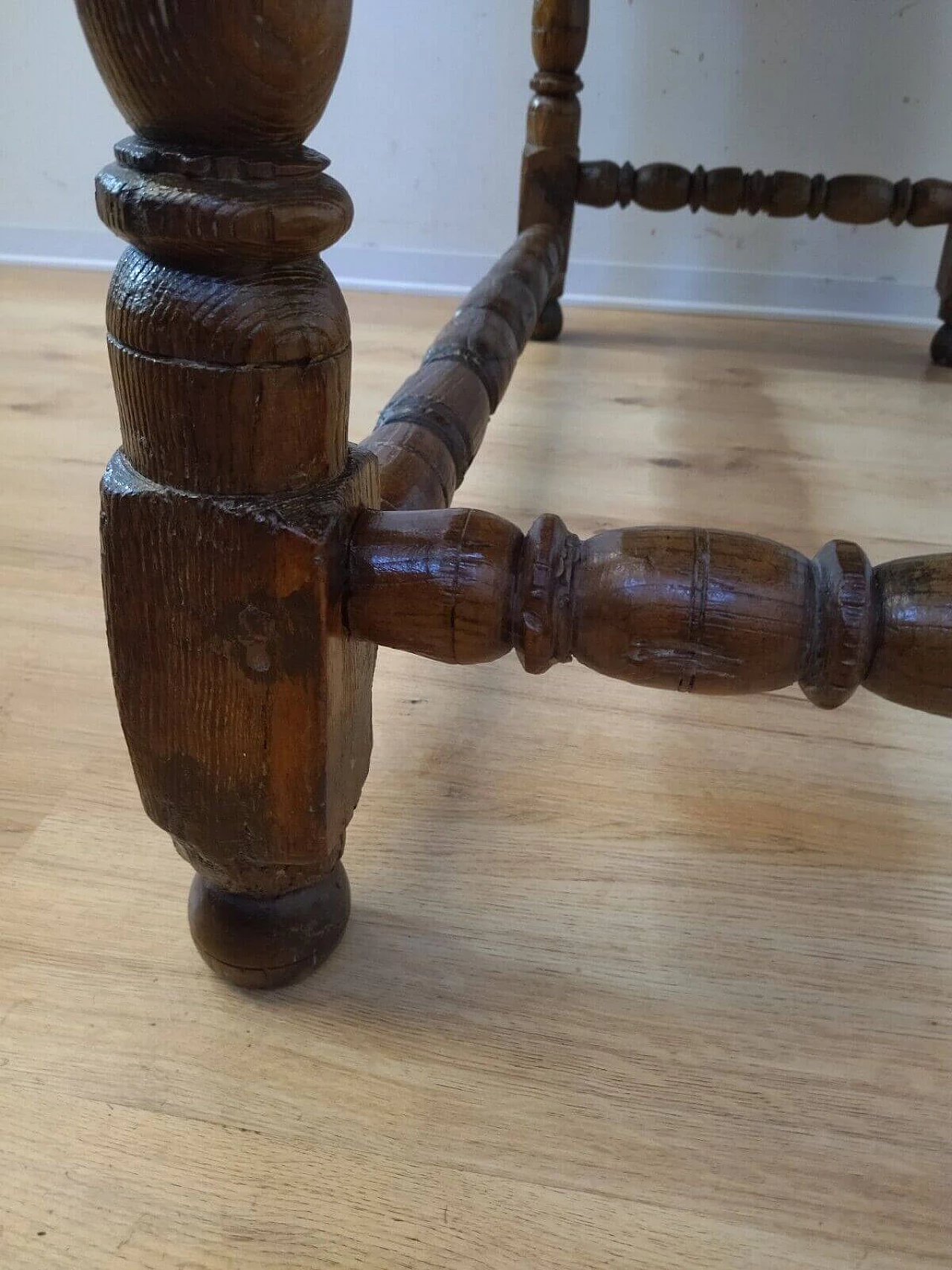 Tavolo a rocchetto in rovere, '700 22