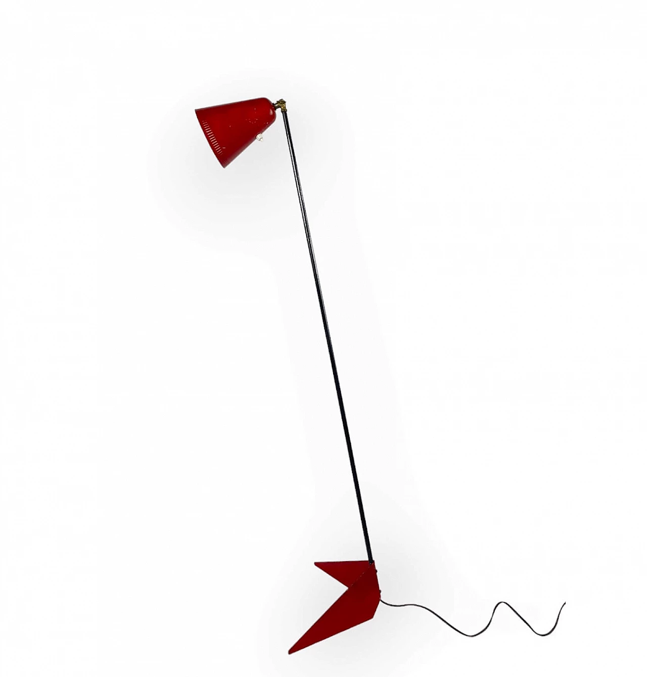 Lampada da terra rossa di Svend Aage Holm-Sørensen per Holm Sørensen & Co, anni '50 2