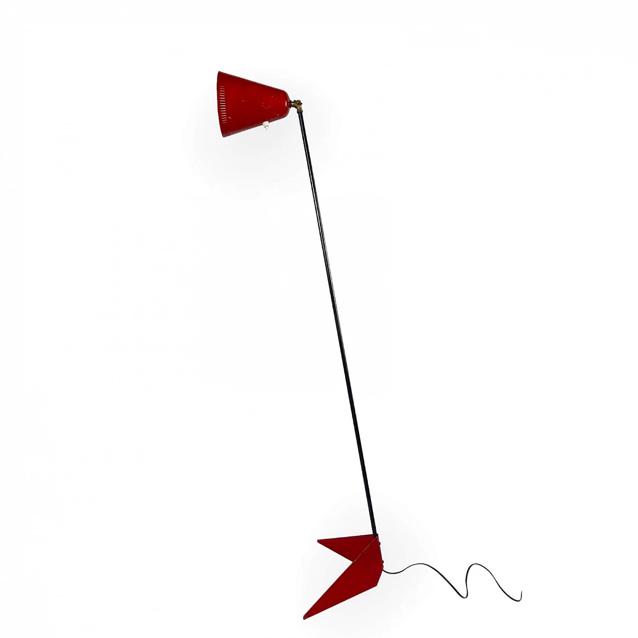 Lampada da terra rossa di Svend Aage Holm-Sørensen per Holm Sørensen & Co, anni '50 13